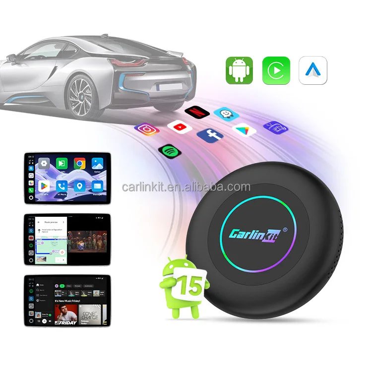 Carlinkit Tbox Android 15 スマートボックス AIボックス 8G 128GB 6350 512GB ワイヤレスCarPlay Android Autoアダプター カープレイ ドングル YouTube対応