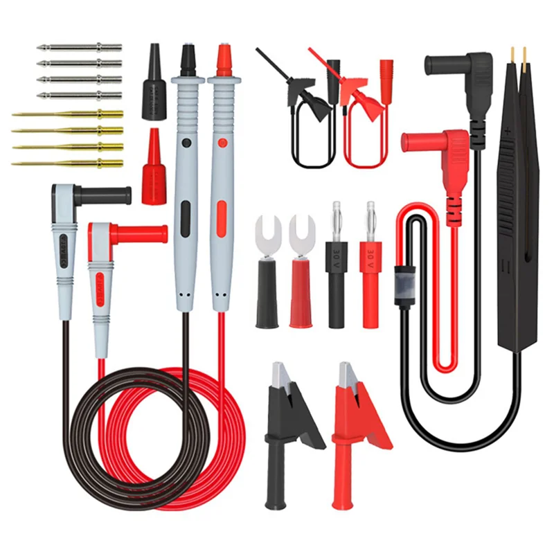 ABFKL P1503E Series Universal Multimeter Probe Test Leads Kit Replacement Needle Tester Tip IC SMD Test Hook Alligator Clip