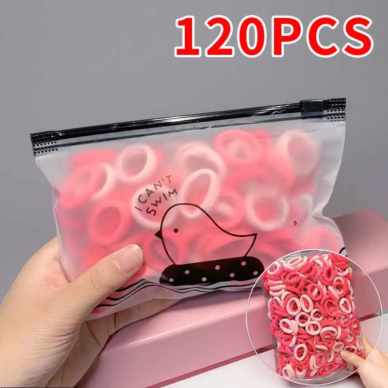 120Pcs Colorful Mini Hair Ties + Zipper Bag, Non-Slip and Won'T Pull Hair, 1.98cm Ultra-Thin Ponytail Clips, Perfect for Friendship Gatherings/Birthday Parties, Great Item for Styling and Beauty, Birthday Gift | Independence Day | Labor Day | Thanksgiving Day | The Perfect Gift for Christmas and 11 Other Major Holidays.