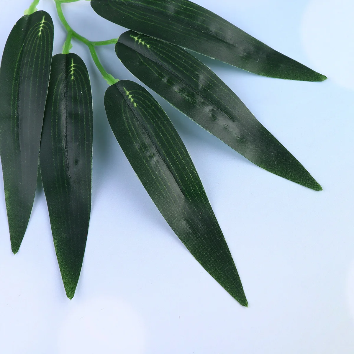 

50Pcs Simulated Bamboo Leaves Dark Green Decorative Branches for Home Office Restaurant Faux Bamboo Branches Artificial