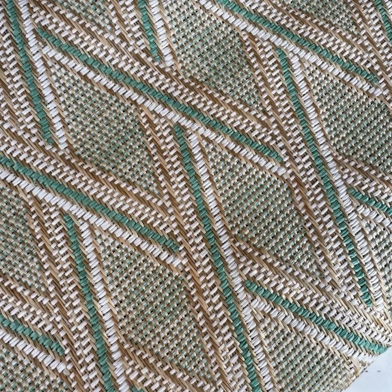 145cm Wide Colorful Diamond Check PP Straw Fabric Imitation Raffia Woven Material Ethnic Textile for DIY Craft Home Decoration