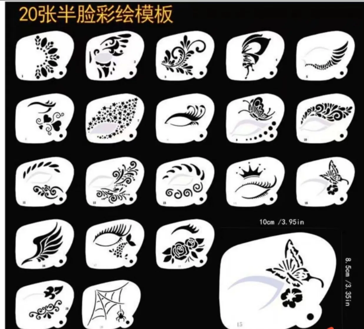24PCS Plastic Halloween Painting Drawing Stencil Hollow Template DIY Home Decorations Tool Mold for Wall Wood Fabric