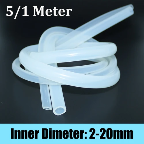 Manguera de tubo de silicona de 1/5 metros de longitud, dispensador de agua transparente de calidad alimentaria, insípido, resistente a altas temperaturas, bomba peristáltica