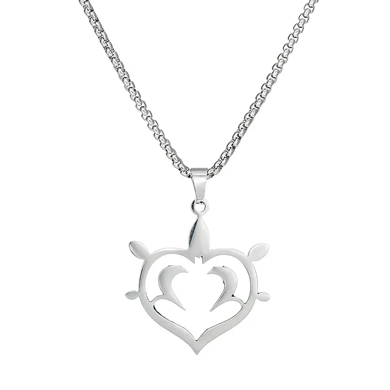 Collier en métal avec pendentif en titane pour enfants, icône du jeu Impact, accessoire de costume de cosplay, bijoux de puissance, cadeau chaud, 152