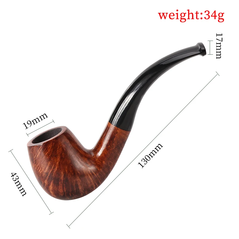 Briar Wood Pipe Sandblast Wooden Pipes Bent 9mm Filters Smoke Tobacco Pipes Smoking Accessory Gift For Men