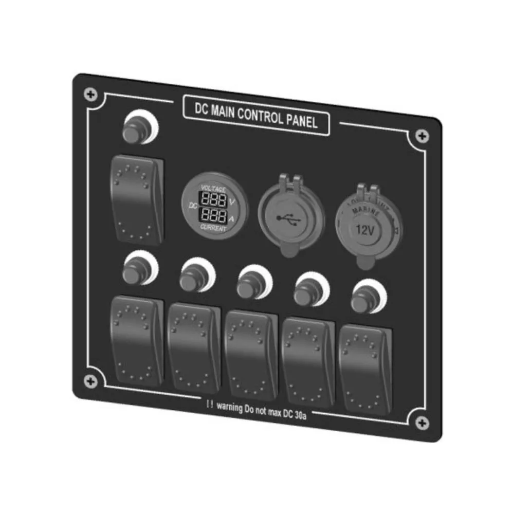 STTL Aheart 12V 6 10 Guang Dual USB Charger  Boat Marine Yacht RV Car Bus Switch Panel Socket