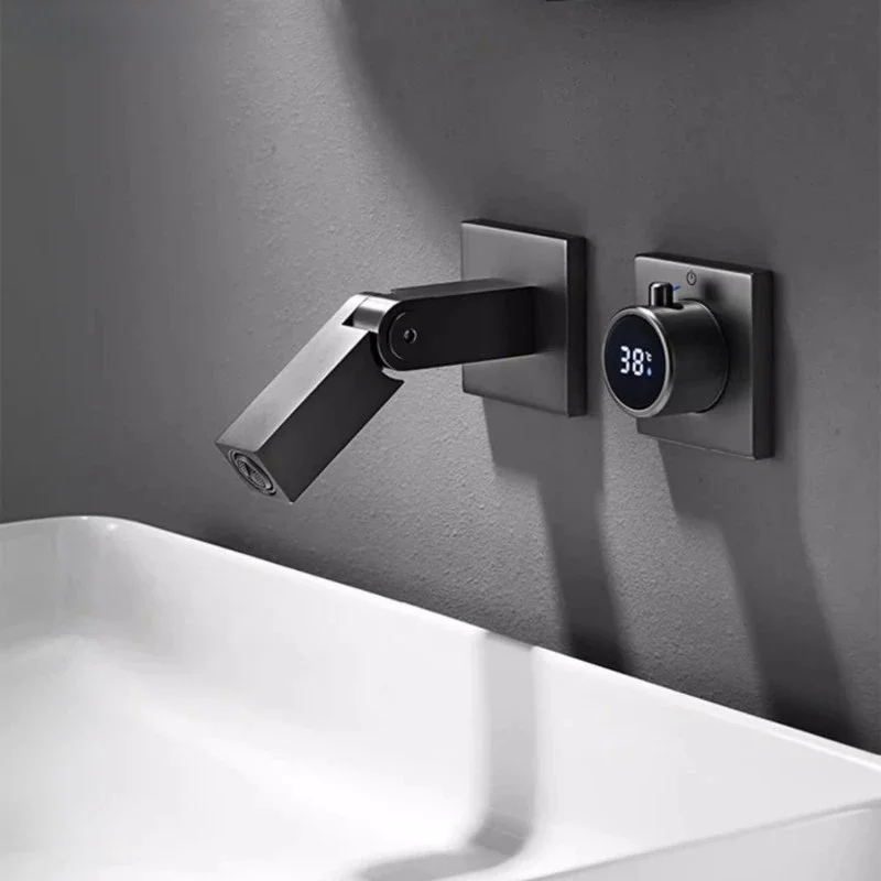 

Wall Folding Faucet Concealed Installation, Pre Embedded Basin Faucet Modern Wall Basin Faucet