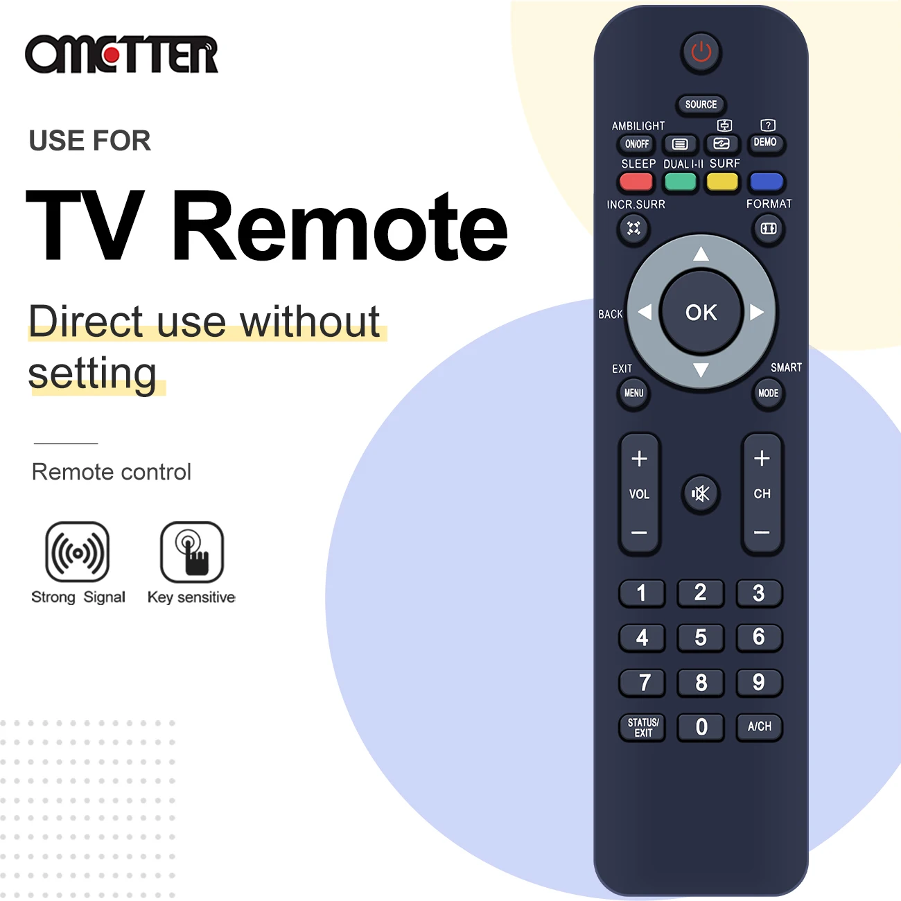 Uniwersalny RM-670C RC7807 pilot sterownik zastępczy dla Philips Smart HD LCD LED telewizja cyfrowa Remte dla większości modeli