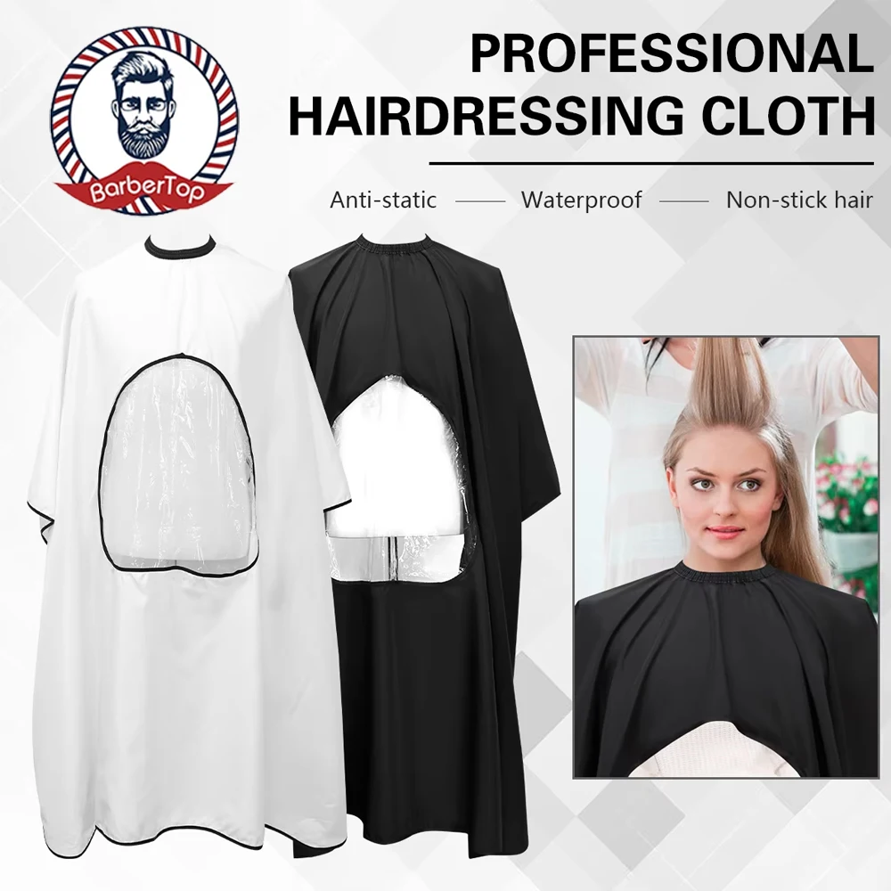 

Salon Hairdresser Haircut Apron Cutting Cloth Pro Waterproof Transparent Watch Phone Hairdressing Cape Barbershop Styling Supply