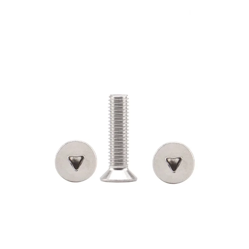 304 stainless steel countersunk internal triangular slot screws special shaped flat head anti-theft screws M2M3M4M5M6