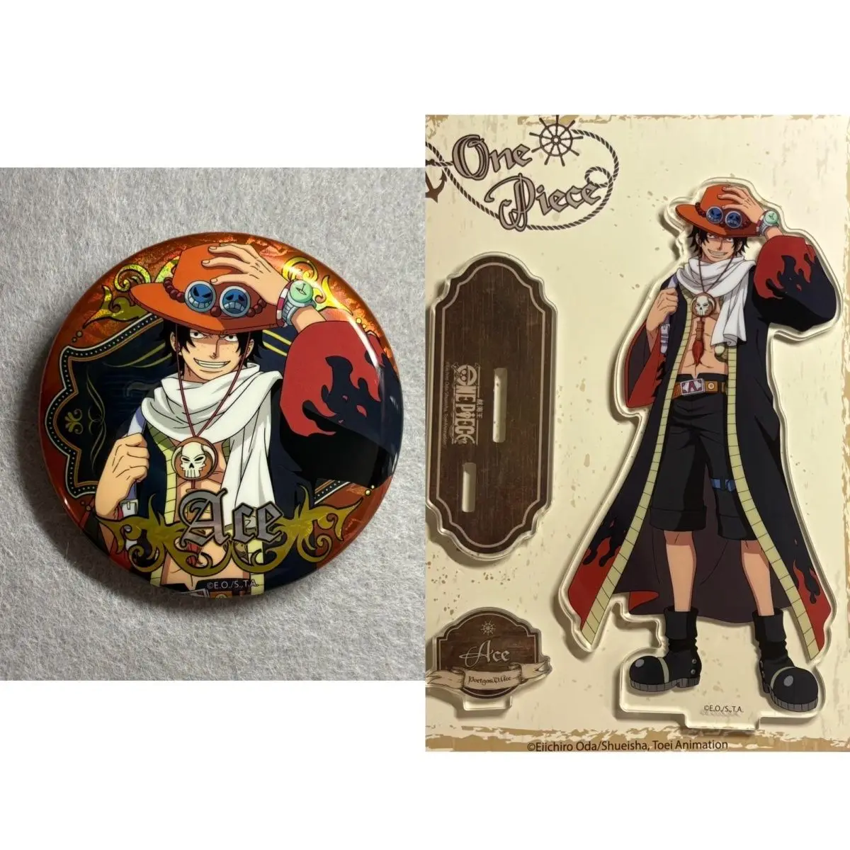 10 см Portgas D. Ace, вертикальная карта с двойной вставкой, аниме, цельная акриловая подставка Ace, коллекционные редкие игрушки Ace Standing Palte