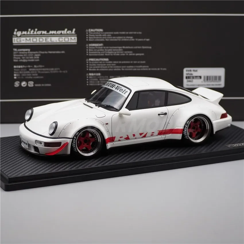 

IG 1:18 RWB 964 White IG2462 JDM Simulation Limited Edition Resin Metal Static Car Model Toy Gift