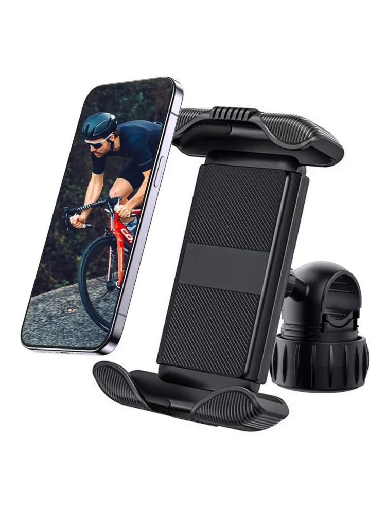 AliExpress NONE Bike Motorcycle Rearview Mirror Phone Mount Holder Handlebar Cradle Clip For iPhone Xiaomi Samsung 360° Rotation 4-7" Black