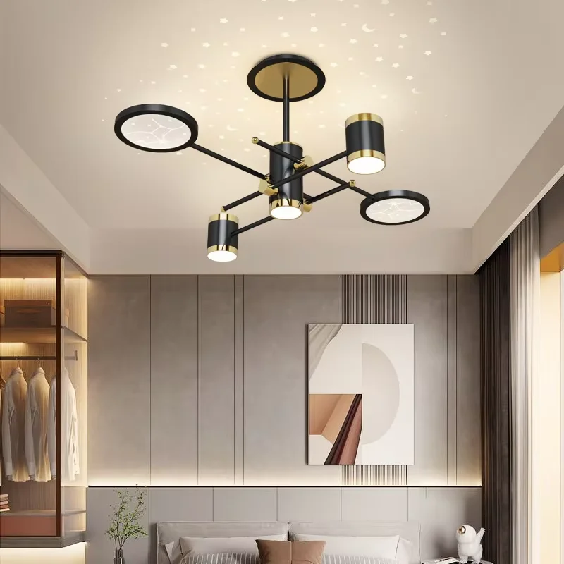 Modern Chandelier Lamp for Living Room Dining Bedroom Restaurant Starry Sky Decoration Indoor Home LED Ceiling Luminaria Light