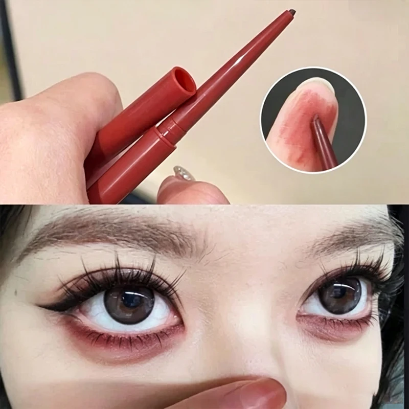 10 Farben Eyeliner-Stift, geschmeidig, weinrot, weich, hochpigmentiert, wasserfest, matt, Aegyosal Lying Silkworm Augen-Make-up