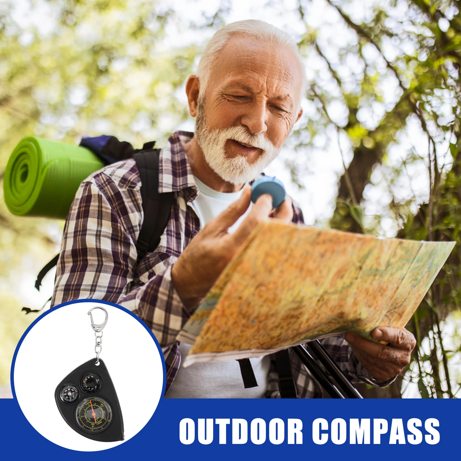 

Pocket Compass Keychain Durable Wear-Resistant Navigation Tool for Hiking Climbing Survival Outdoor Hunting Travel Accessory
