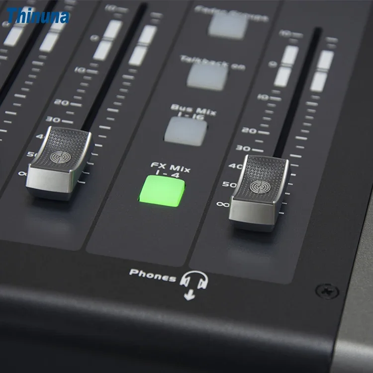 Thinuna MX-D32 Professional Audio 32 Way Digital Mixing Console 32-CH XLR Analog Input 16-CH XLR Mix Bus Output Digital Mixer