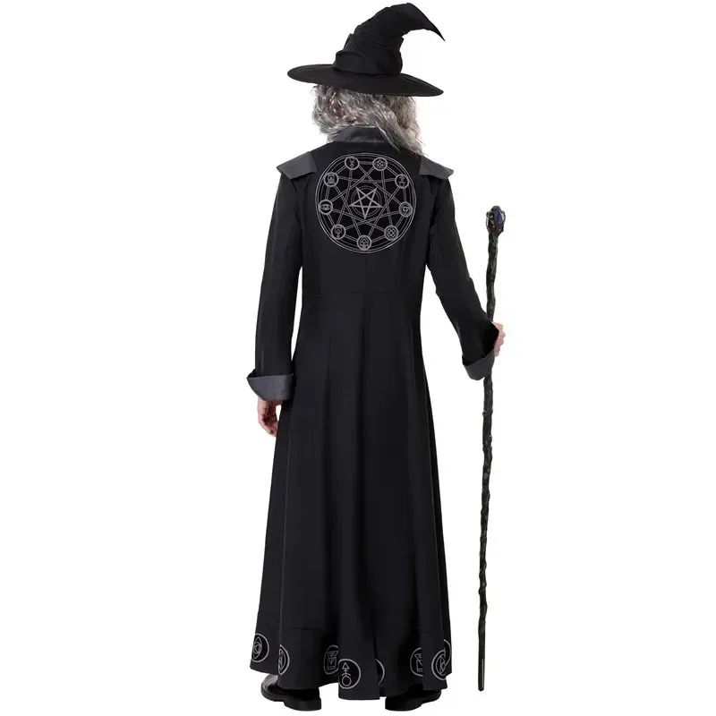 Halloween carnaval fête homme Christ magicien sorcier Cosplay Costume médiéval prêtre parrain déguisement