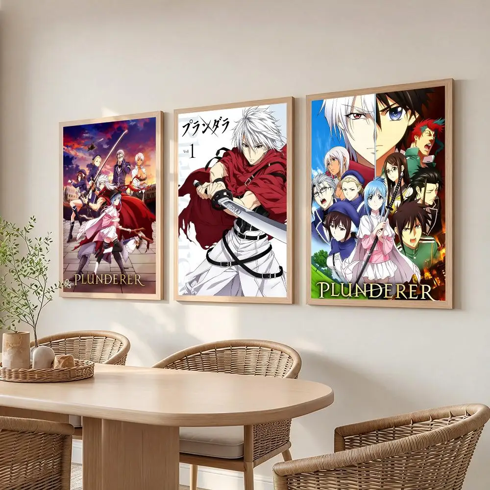 anime PLUNDERER Poster Poster HD Frameless Creamy Style Home Decor Wall Art for Living Room Bedroom Gift