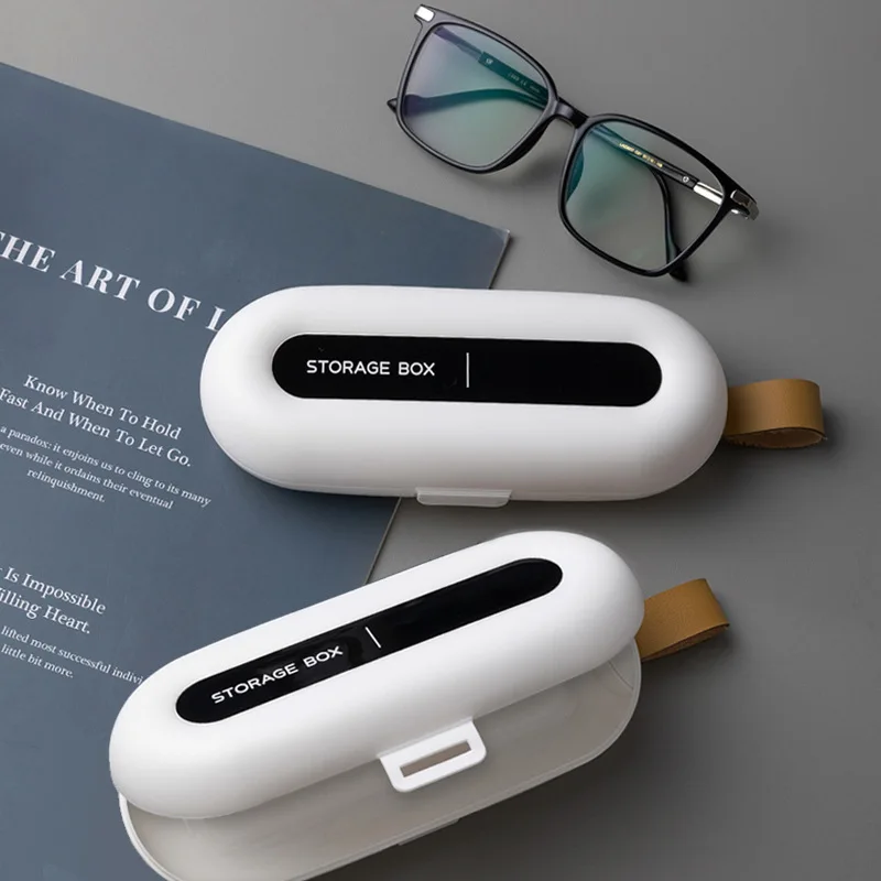 

Simple and Modern Student Glasses Case, Stationery, Colored Pens, Makeup Brush Storage Box, Sunglasses,Portable Finishing Box.