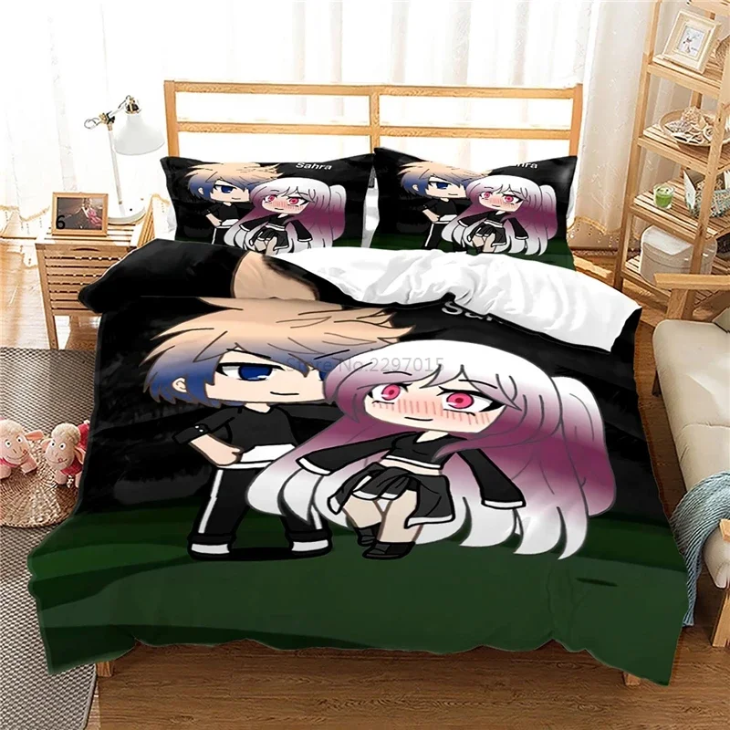 Hot Games Gacha Life 3d Pattern Bedding Set Printed Duvet Cover Sets with Pillowcase Twin Full Queen King Size Bedclothes Linens