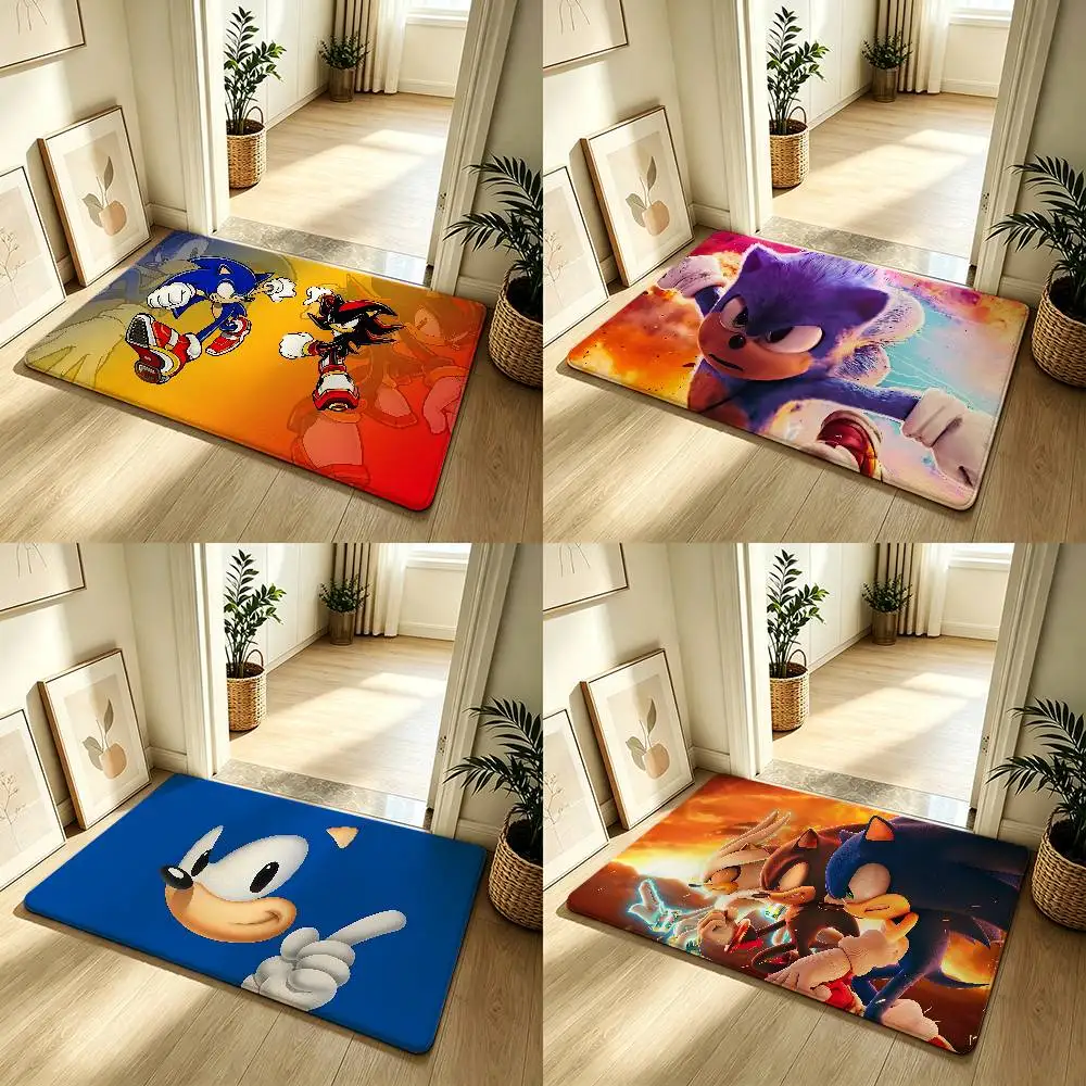 Anime S-Super-S-Sonics Cooler Teppich, Badezimmer-Antirutschmatte, Türmatte, Heimdekoration, Matte für den Eingangsbereich, kratzfeste Türmatte