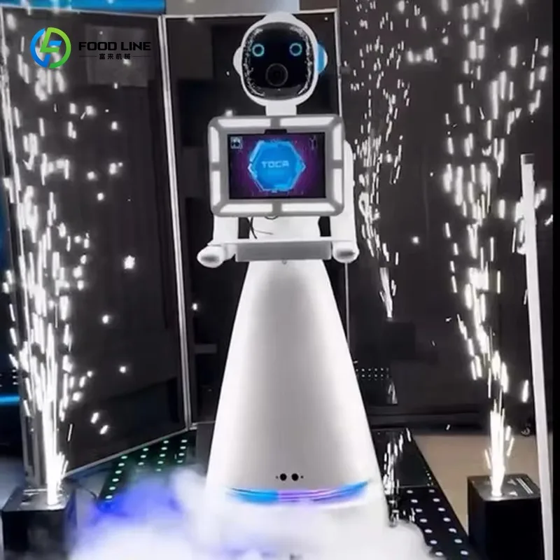 

Wireless Roamer Photo Booth Robot IPad Compatible Mobile Selfie Machine Automatic Facial Tracking Social Sharing Customized