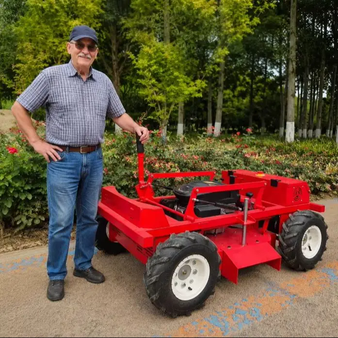 Compact Lightweight ZNW‑600 Tracked Remote‑Operated Mowing Unit 600mm Precision Cutting All‑Terrain Agricultural Grass Cutter