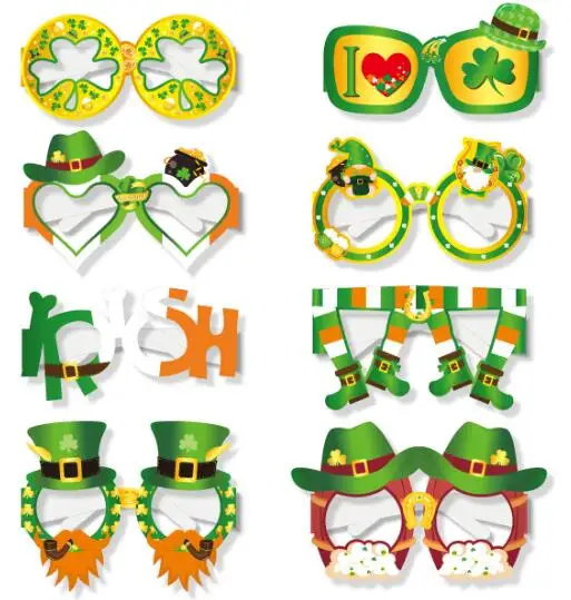 

Irish Day Party Photo Props Paper Glasses St. Patrick's Day Glasses Decoration Supplies Party Decorations for Men 21st Birthday