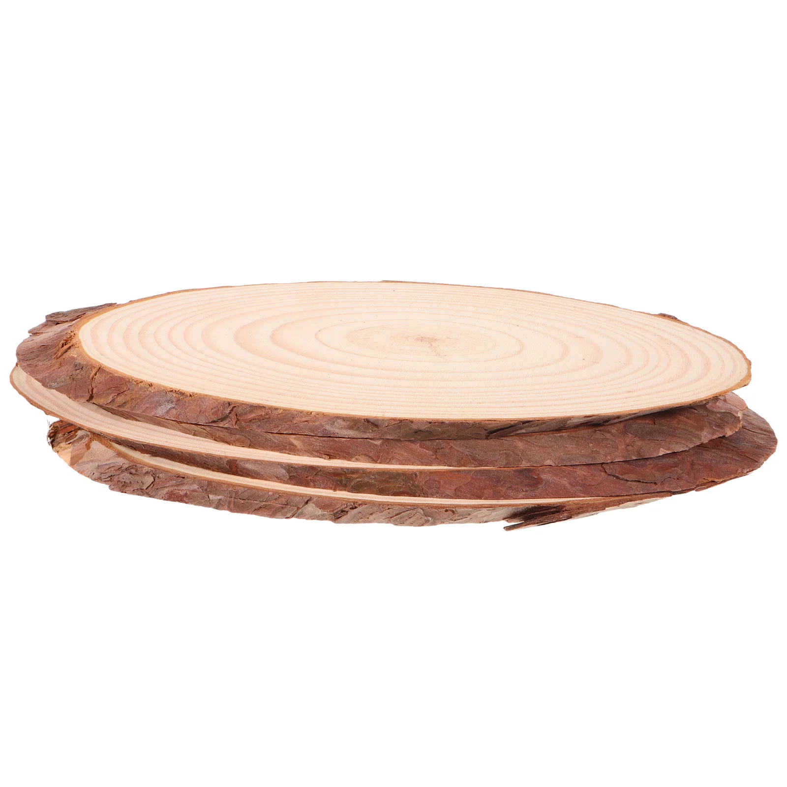 

4pcs Oval Natural Slices Unfinished Wood Craft Cutouts For Diy Wedding Christmas Decor Beveled Edge Wood Burning Art Rustic