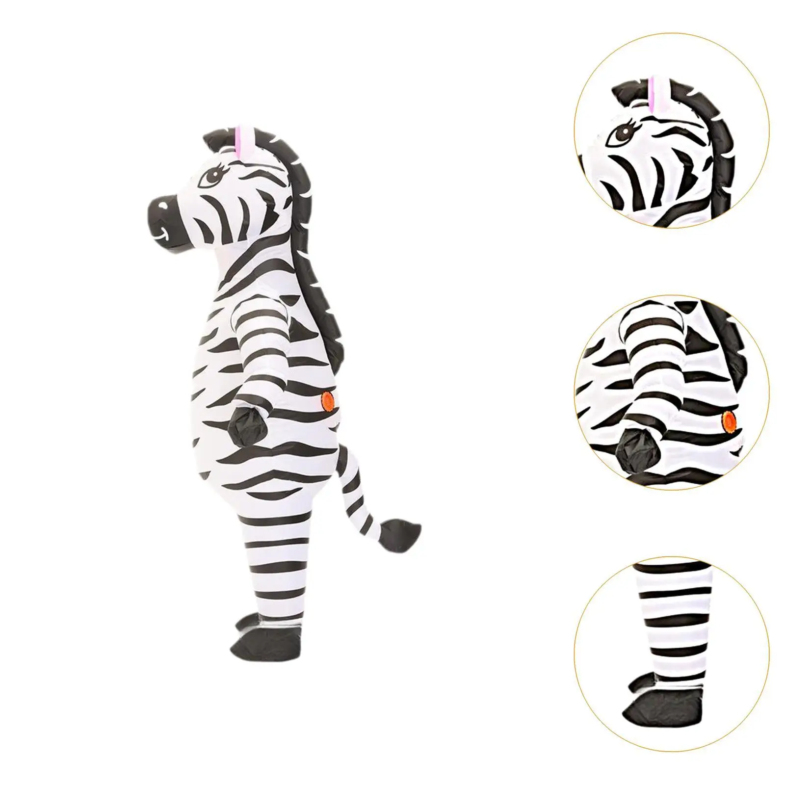 Nadmuchiwany kostium zebry, przebranie, kostium na całe ciało, do odgrywania ról, nadmuchiwany