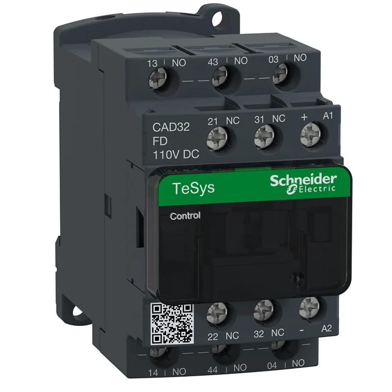 New Export Three-pole DC Contactor Control Relay Original CAD32FDC Three Open Two Closed DC110V Low Power Sealed 110V CAD-32FDC