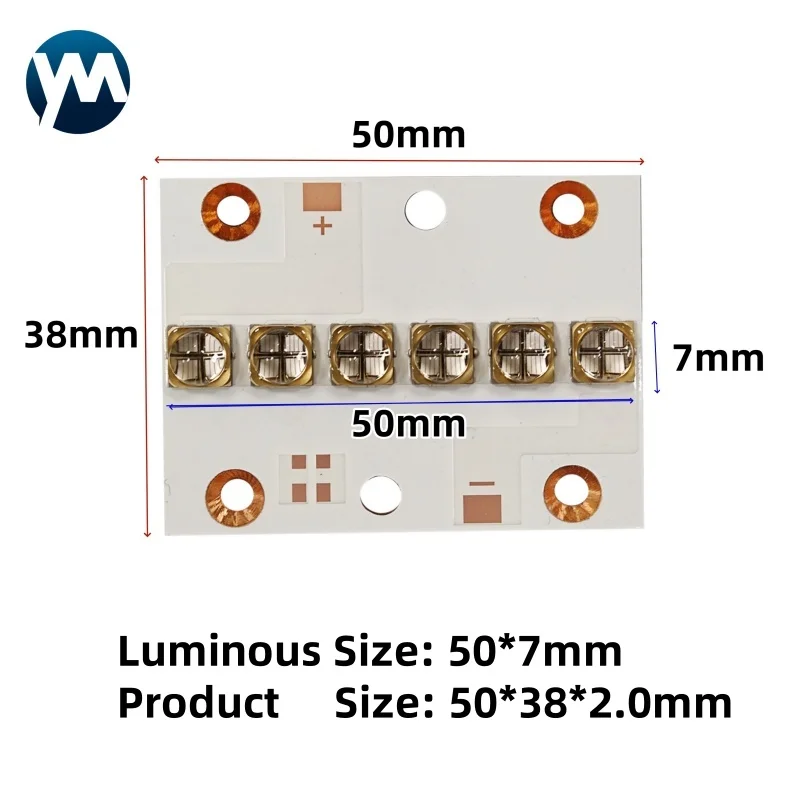 Lampu curing uv 60W, lampu led uv 6565 6868 365nm 385nm lampu uv 395nm 405nm modul Led lampu uv untuk printer