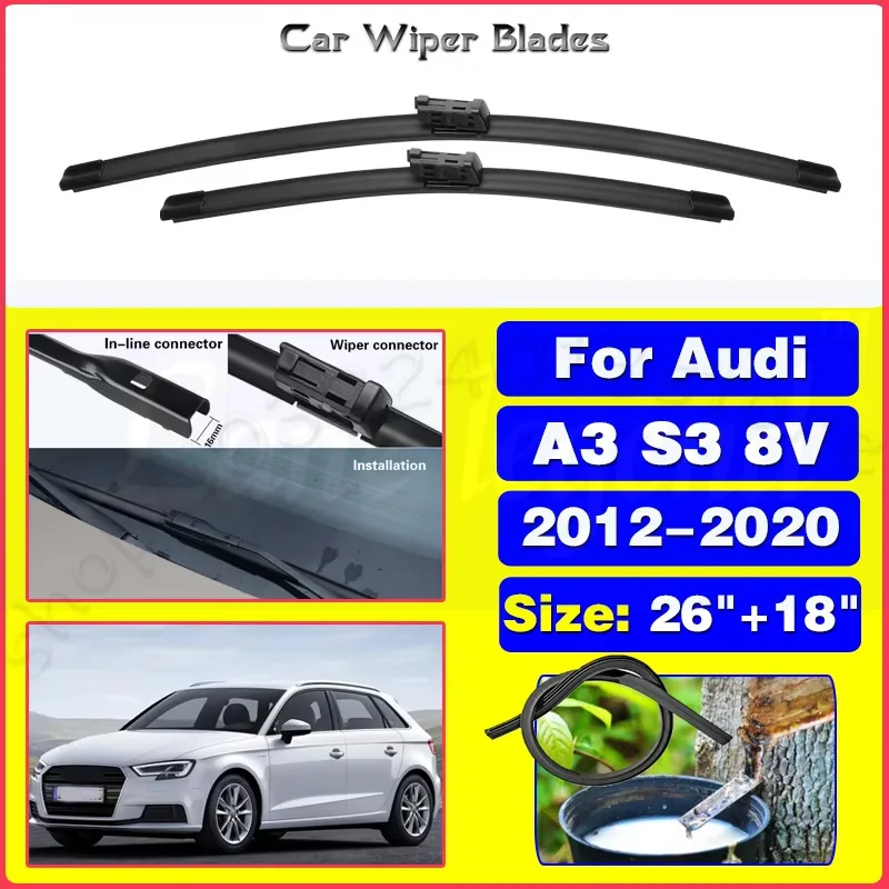 

For Audi A3 S3 8V 2012-2020 2013 2014 2015 2016 2017 2018 Windshield Windscreen Front Window 26"+18" Silent upgrade version