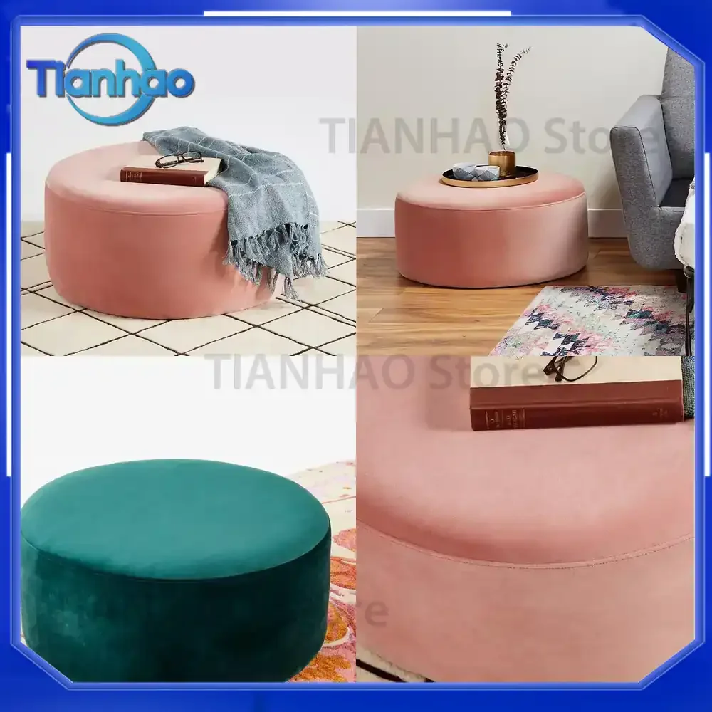Fashion Stools and Ottomans for Shoes Clothing Shops Sofa Circular Rest Tea Tables Large Pedals Diameter 60cm to 90cm 6