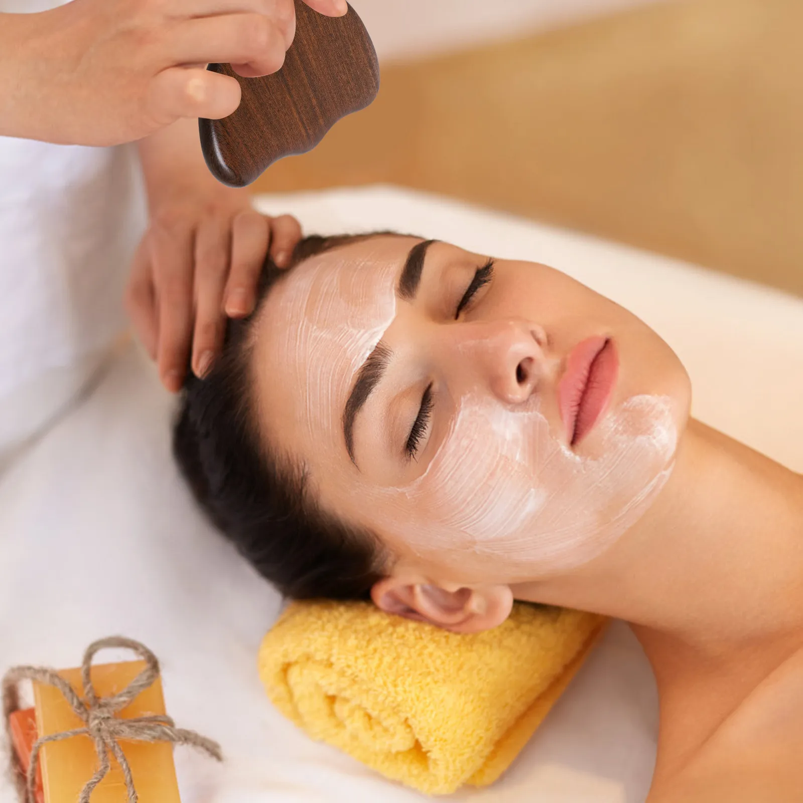 

Black Rosewood Guasha Board for Face Neck Body Massage Portable Wooden Scraping Tool for Home Spa Therapy and Muscle Recovery