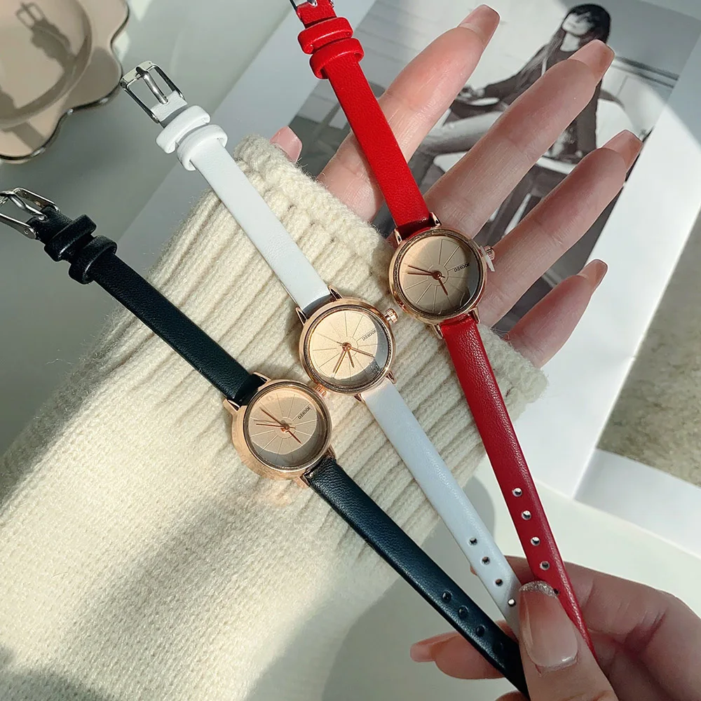 

Vintage Casual Elegant Women's Coffee Brown Leather Strap Watch, Fashionable Watch Dial with for Daily Wear, Evening Party and