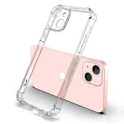 Thick Shockproof Silicone Clear Case For Apple iPhone 14 13 12 11 Pro Max Mini X XS XR 7 8 Plus Lens Protection Case Back Cover