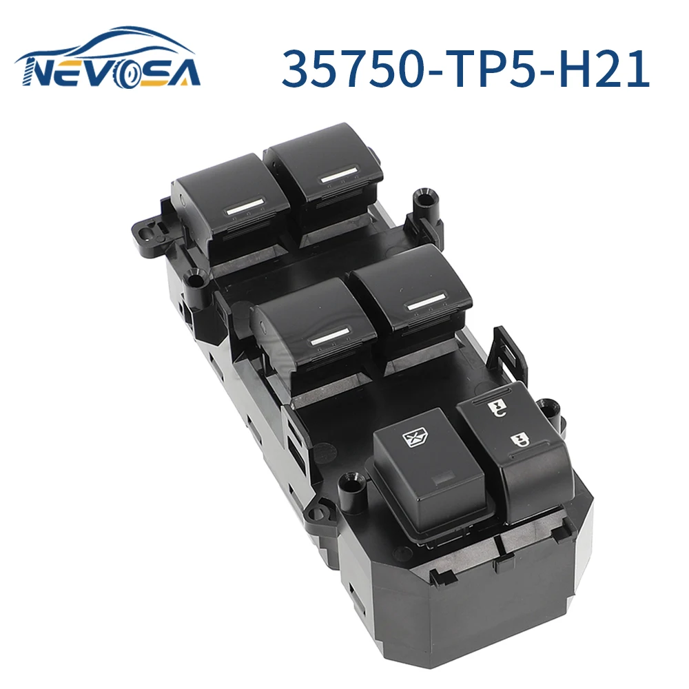 NEVOSA Auto 35750-TP5-H21 Power Window Switch For Honda Spirior CU1 2009 2012 Accord Front Left LHD 35750-TZ8-H01 35750-TW0-H01