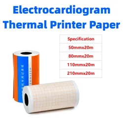 50mm*20m/80mm*20/110mm*20m /210mm Electrocardiograph Thermal Printer Paper For ECG Machine