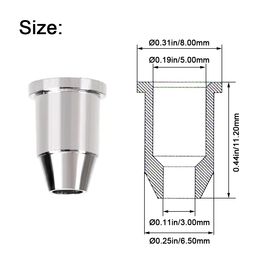 Metal Guitar String Ferrules - Through-Body String Mounting Ferrules - for TL / ST Style Electric Guitar Parts Replacement