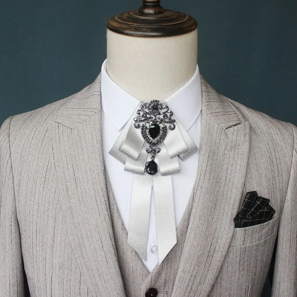 الأعمال الرسمية فستان قميص أسود حجر الراين الشريط ربطة العنق الكورية حجر الراين كريستال ربطة القوس فيونكة قماش نسيج الفن اليدوية