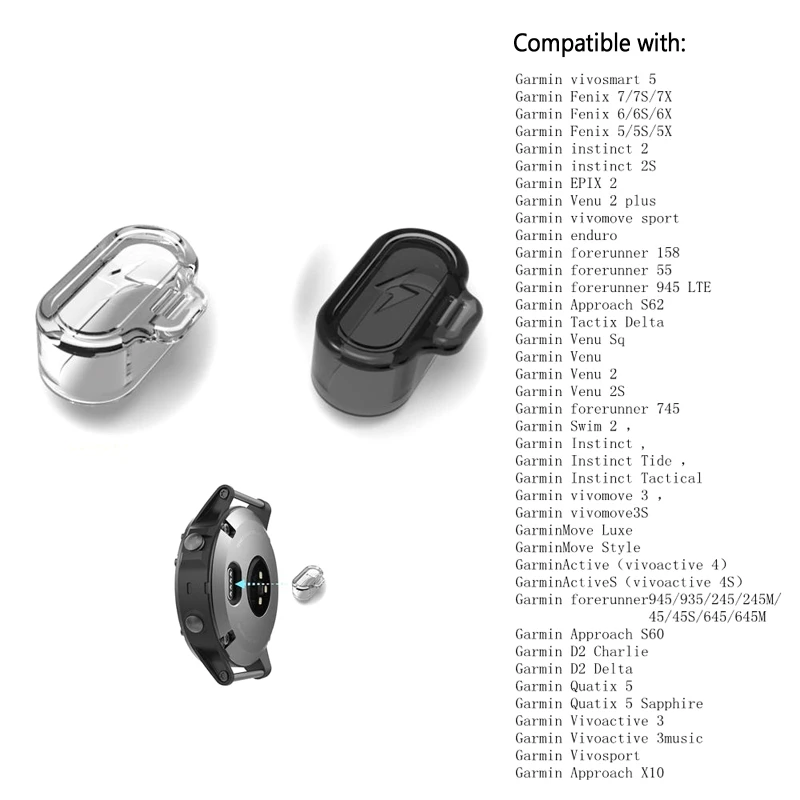 ดูฝาครอบกันฝุ่นสำหรับ Garmin Fenix 5 6 5X 6X 5S 6S PLUS Pro Forerunner 245 935 945 vivoactive 3 4กันฝุ่น