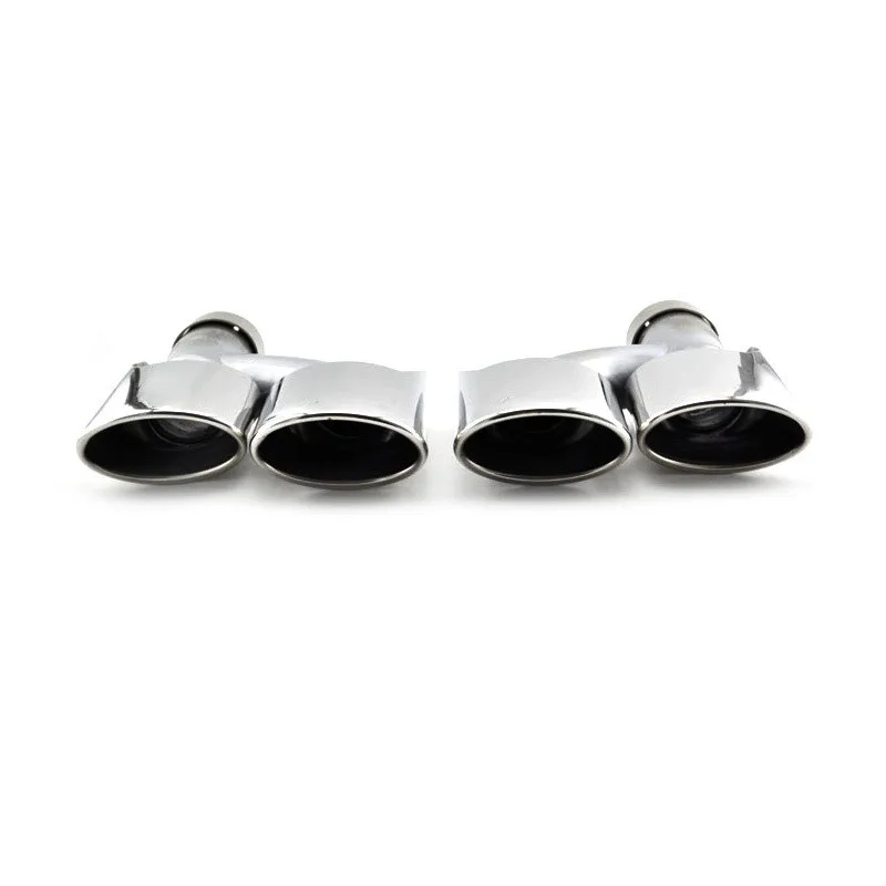 1 Pair Exhaust Tips Stainless Steel For AMG W164 Muffler Pipe ML300 ML350 ML500 Rear Tailtip Nozzles