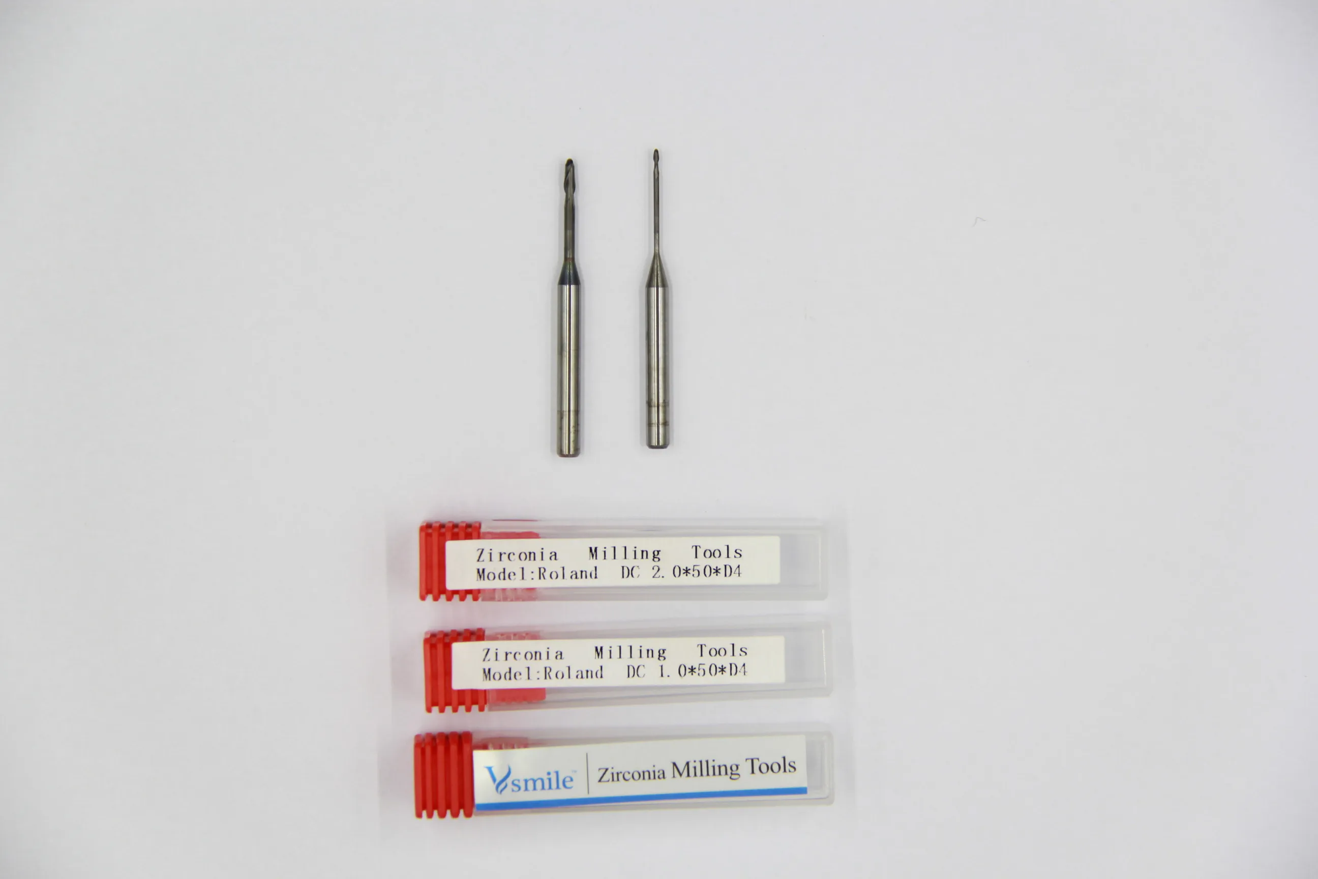 Roland DWX 52 Milling burs 0.3 mm/0.6 mm/1.0 mm/2.0 mm for Zirconia PMMA Peek and Wax in CADCAM Open System