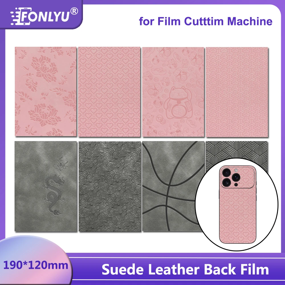 

Fonlyu тисненый замшевый кожаный шаблон задняя крышка наклейка для экрана мобильного телефона защитная пленка режущая машина задние ощущения кожи