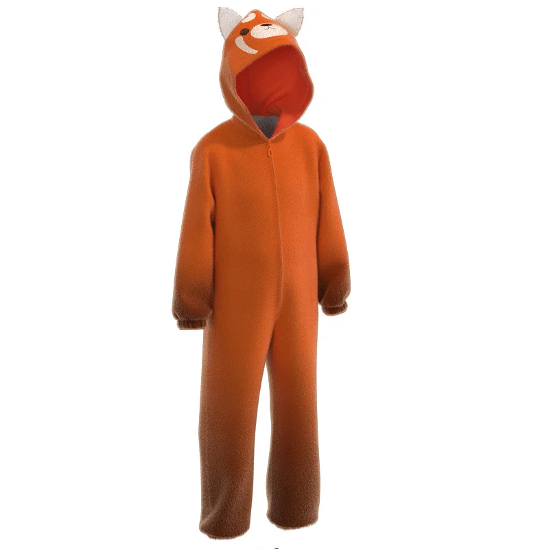 Turning Costume Red Panda Cosplay for Kids Animal Panda Jumpsuit Mei Bodysuit Meilin Halloween Cosplay Onesie