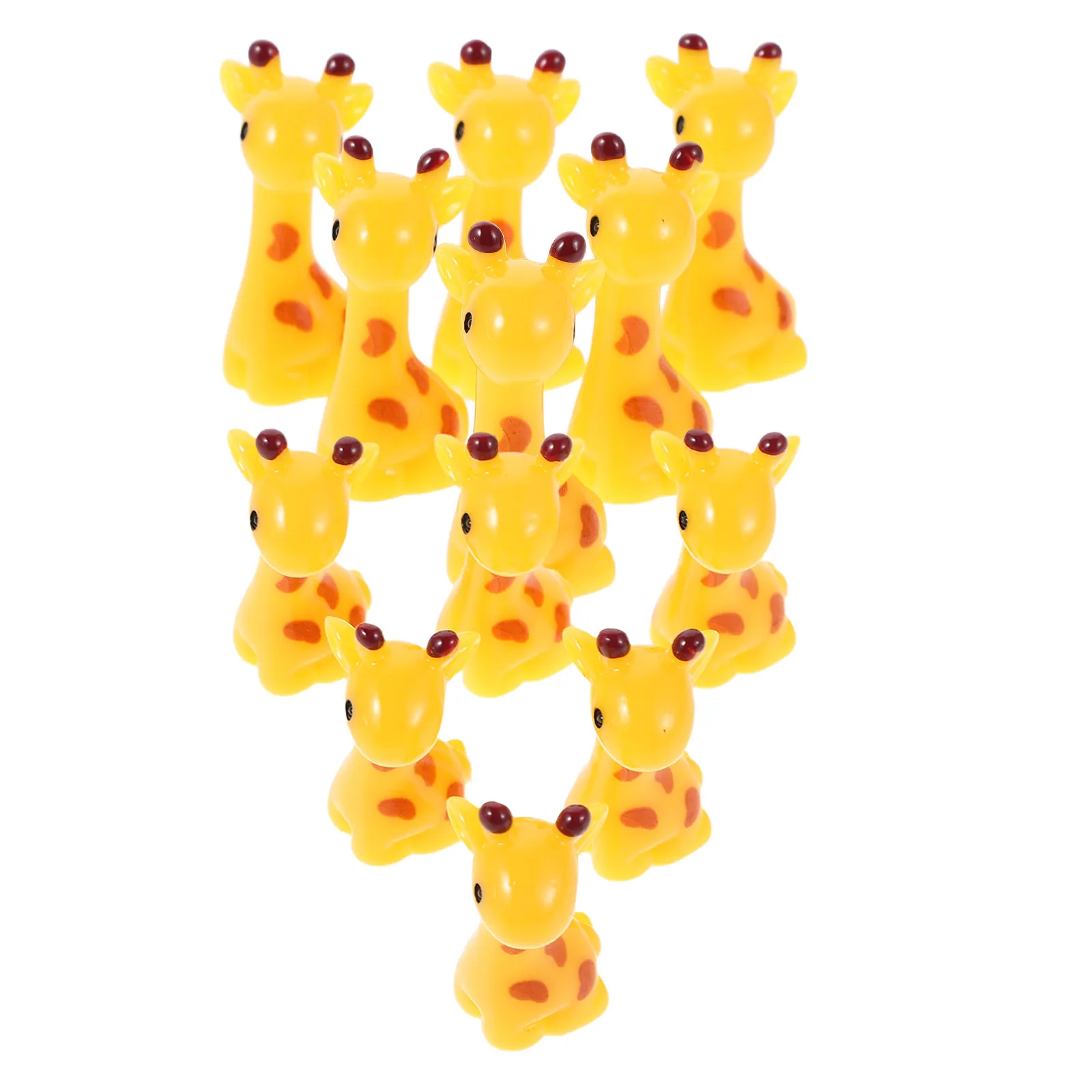 20Pcs Resin Mini Giraffe Miniatures Tiny Landscape Scene Decorations for Bonsai Succulent Flowerpot Garden Accessories