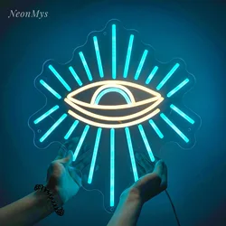 Evil Eye Neon Sign Game Party Club Family Bedroom Game Room Christmas Personality Fun Wall Decor Gift Custom Service 12 Colors