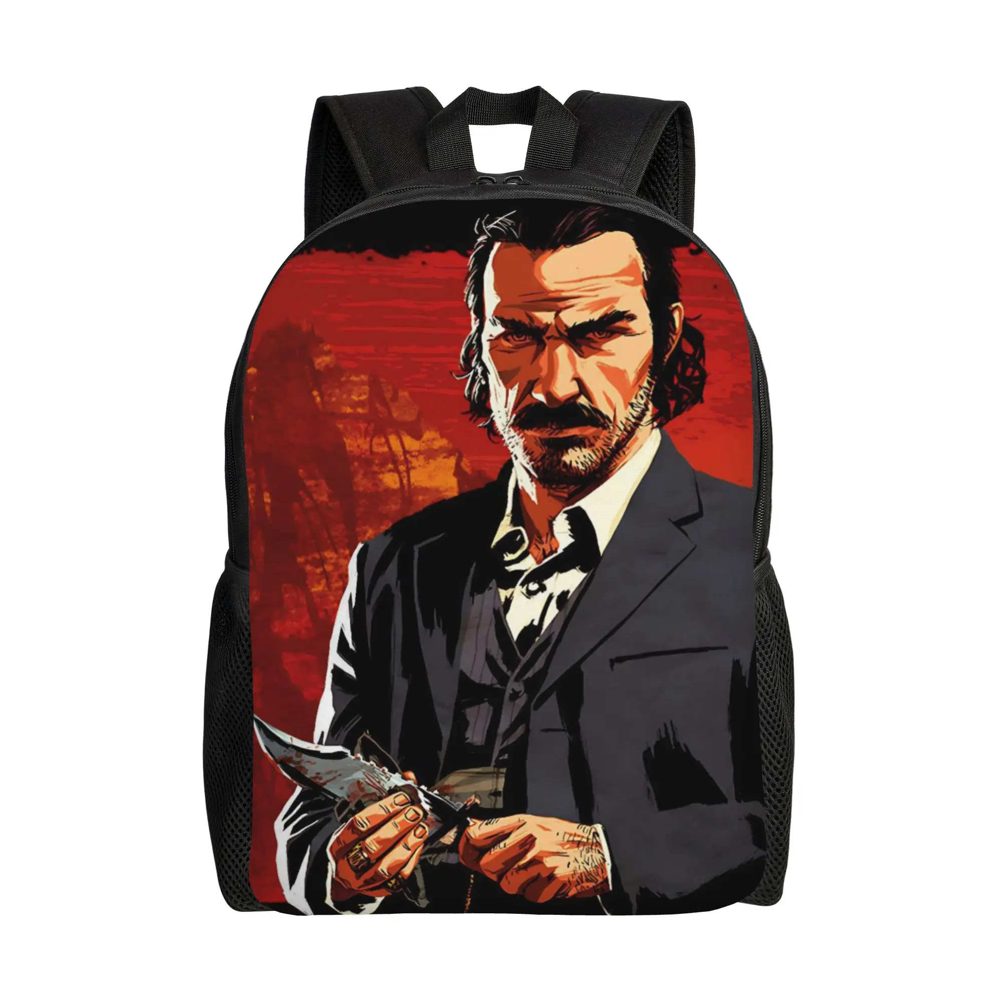 Red Dead Redemptions Fashion Backpack Outdoor High School Work Dutch Daypack for Men Women College Canvas Bags